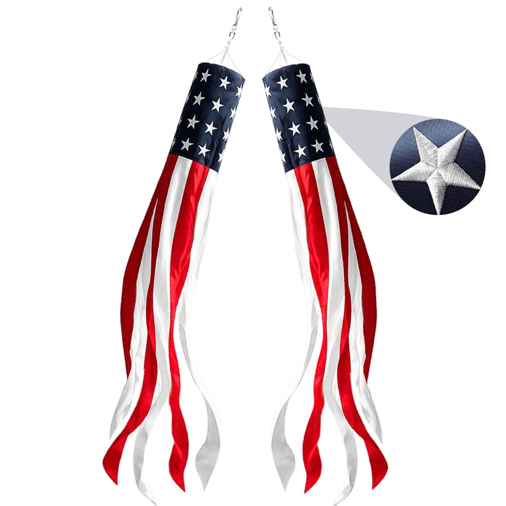 3 Pack Patriotic Red White Blue USA Bunting Banner for 4th of July & Memorial Day Outdoor Decor