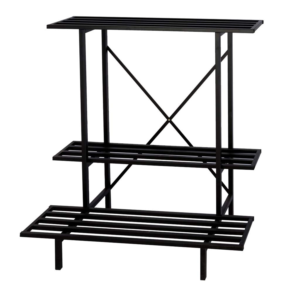 Zhongma 3 Tier Sturdy Plant Stand with Wheels, Heavy Duty Plant Holder for Home Indoor and Outdoor, L35.43 xW17.32 x H41.73 inch