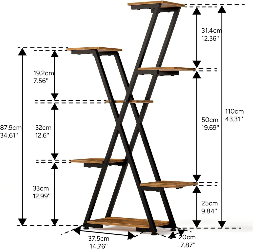 Plant Stand Indoor with Grow Lights: Large Multi-Tiered Metal Rack - Lighted Vertical Shelf with Timer for Flowers and Succulents