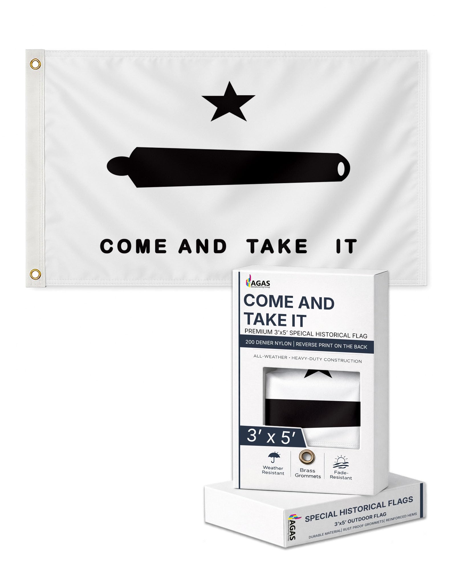 AGAS 3X5 Ft US Sons of Liberty Rebellious Stripes American Revolution History Flags - Printed 200D Nylon with Brass Grommets United States Historical Flag