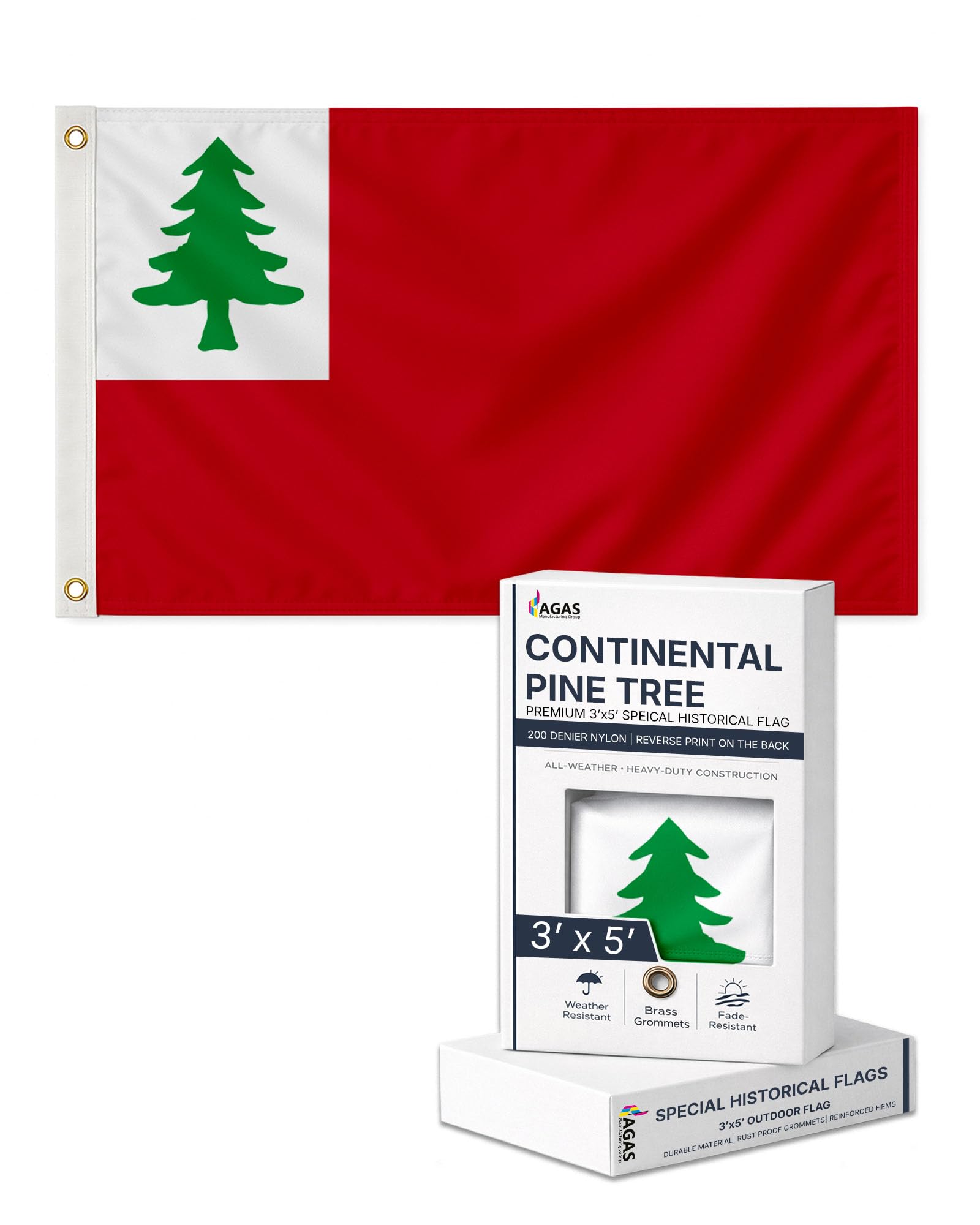 AGAS 3X5 Ft US Sons of Liberty Rebellious Stripes American Revolution History Flags - Printed 200D Nylon with Brass Grommets United States Historical Flag