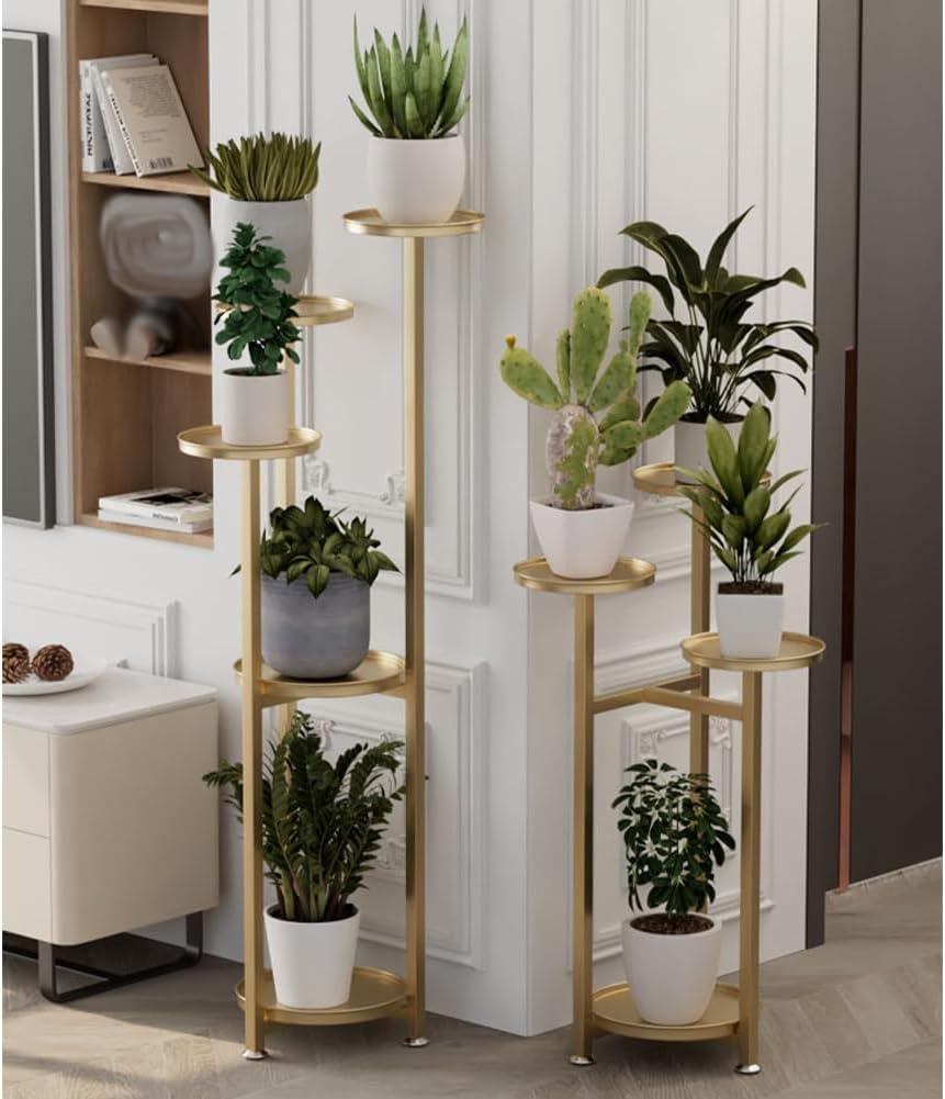 Takywep Corner Plant Shelving Multi-Layer Heavy Duty Metal Flower Pot Stand for Patio Garden Balcony Living Room Bedroom