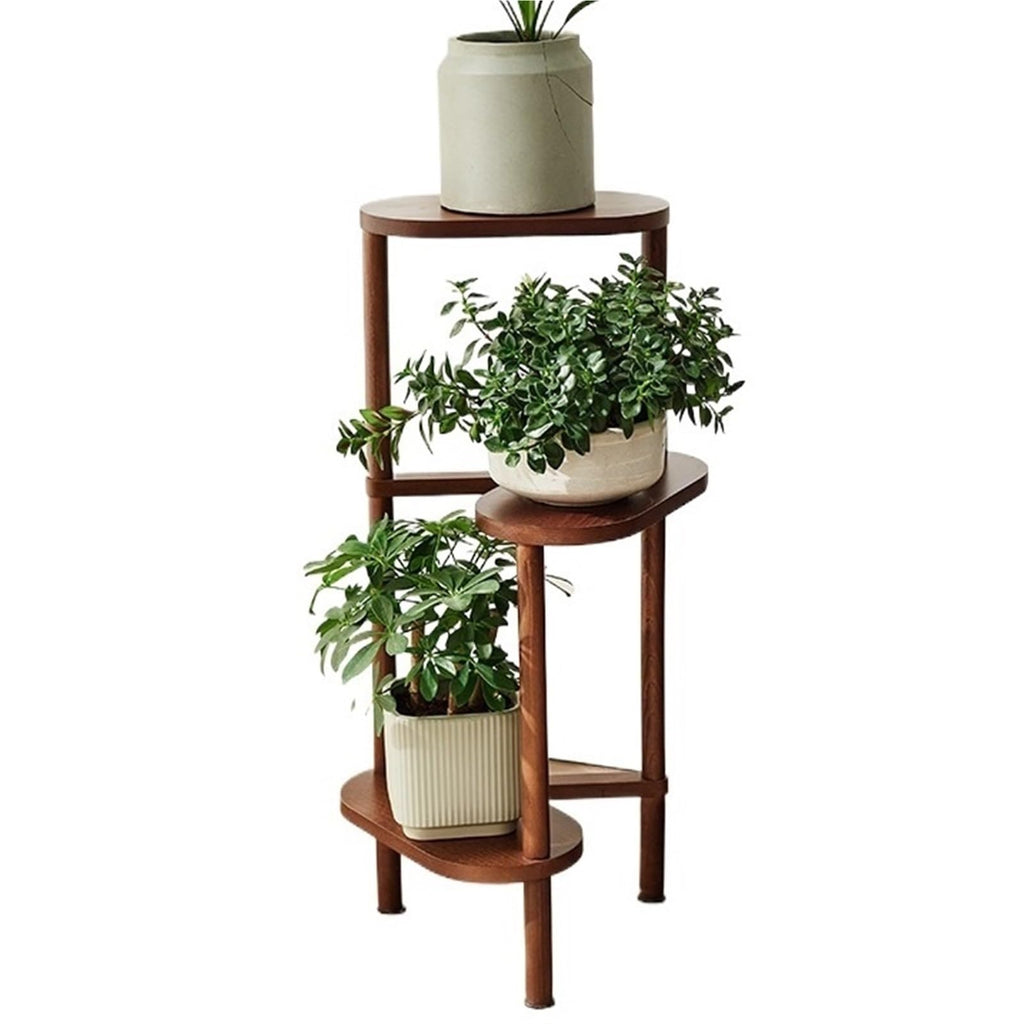 Plant Stand Indoor 3 Tiers Flower Pots Holder Solid Wood Plant Shelf Plants Display Rack Space Saving Multi Layer Flower Rack for Living Room Balcony,Ideal for Home