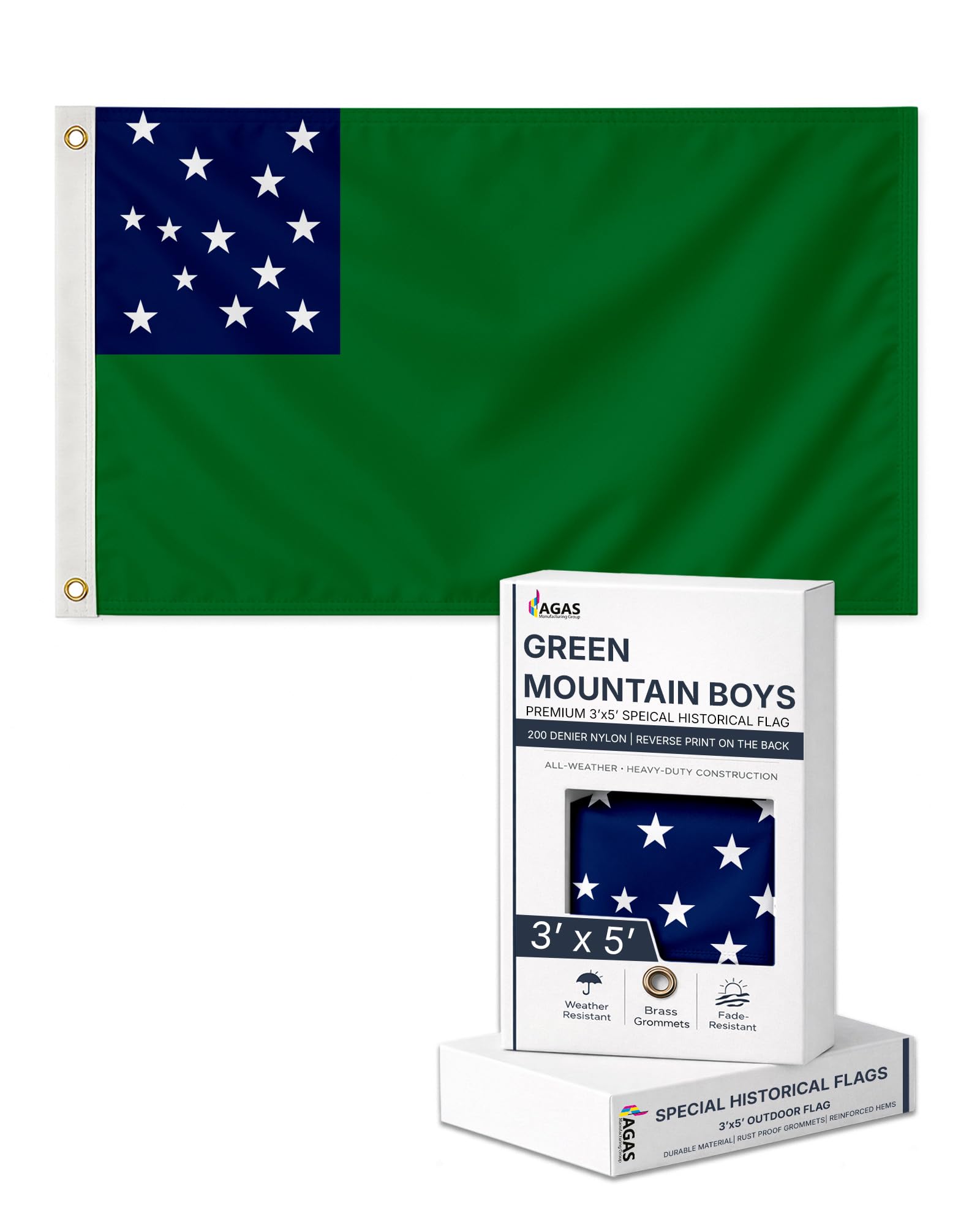 AGAS 3X5 Ft US Sons of Liberty Rebellious Stripes American Revolution History Flags - Printed 200D Nylon with Brass Grommets United States Historical Flag