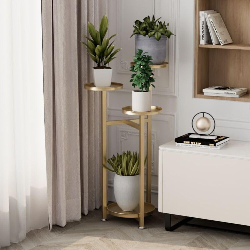 Takywep Corner Plant Shelving Multi-Layer Heavy Duty Metal Flower Pot Stand for Patio Garden Balcony Living Room Bedroom