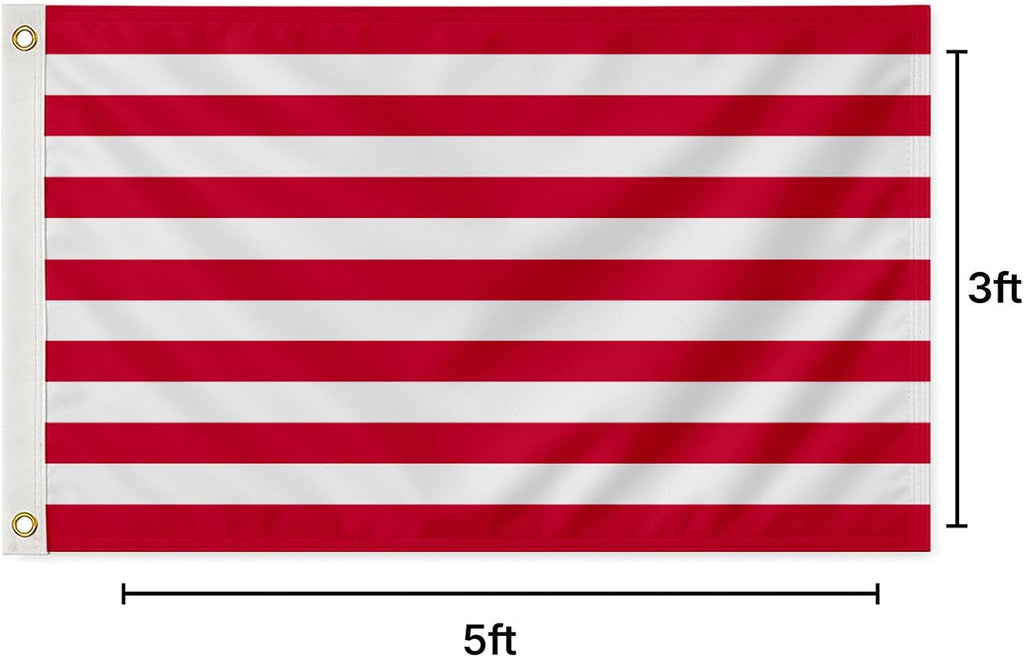 AGAS 3X5 Ft US Sons of Liberty Rebellious Stripes American Revolution History Flags - Printed 200D Nylon with Brass Grommets United States Historical Flag
