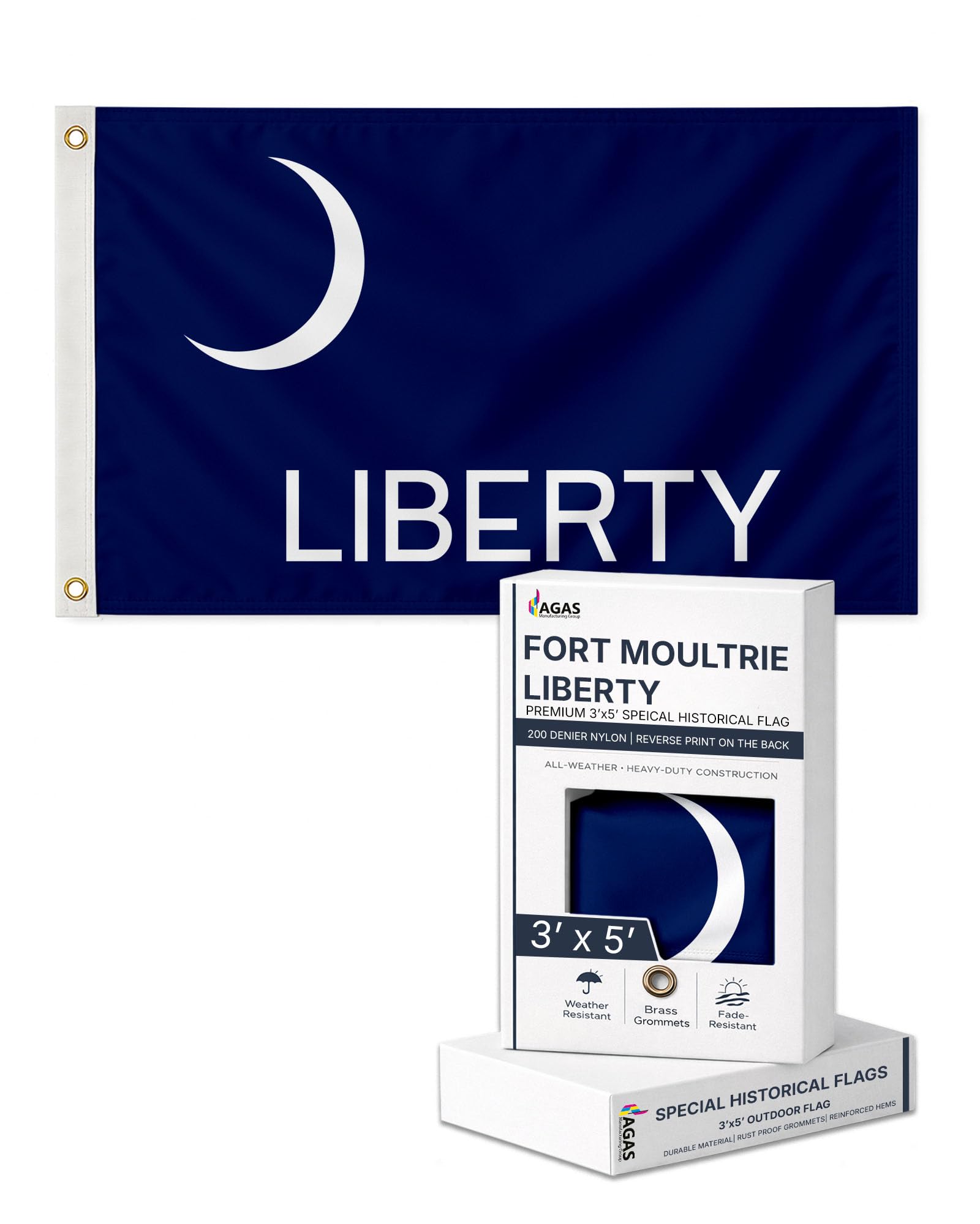 AGAS 3X5 Ft US Sons of Liberty Rebellious Stripes American Revolution History Flags - Printed 200D Nylon with Brass Grommets United States Historical Flag