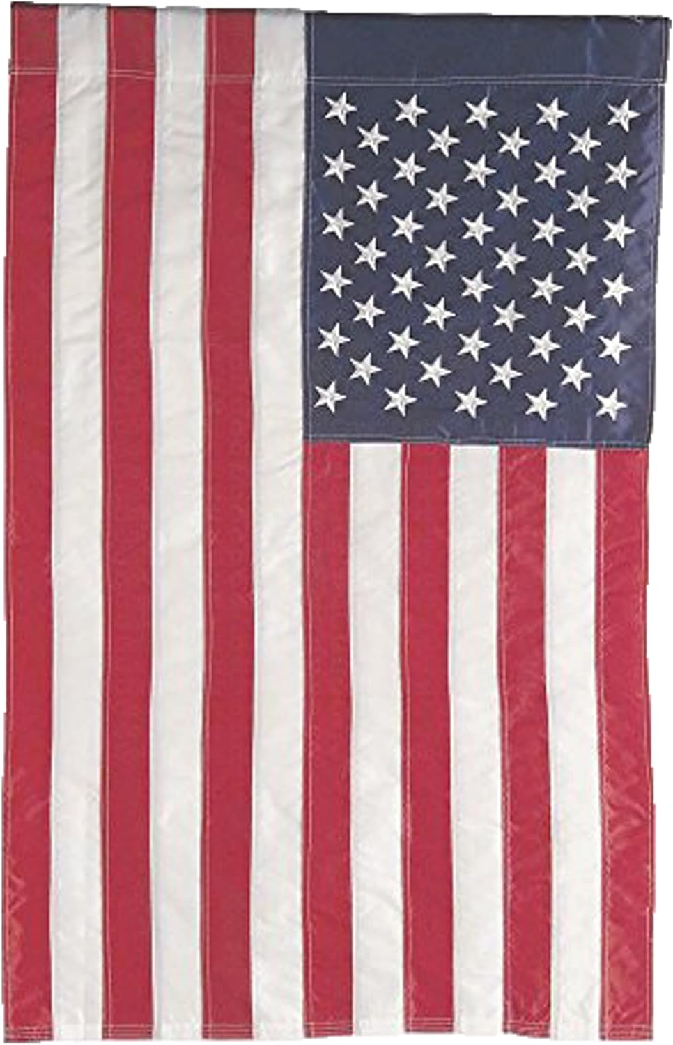 Evergreen 2 pcs American Flags with 2 Flag Stands | Set of 4 | Garden Flags 12x18 Double Sided | Patriotic House Flags For Outside | Small American Flag Garden Size | Embroidered Stars and Stripes | USA Residential or Commercial