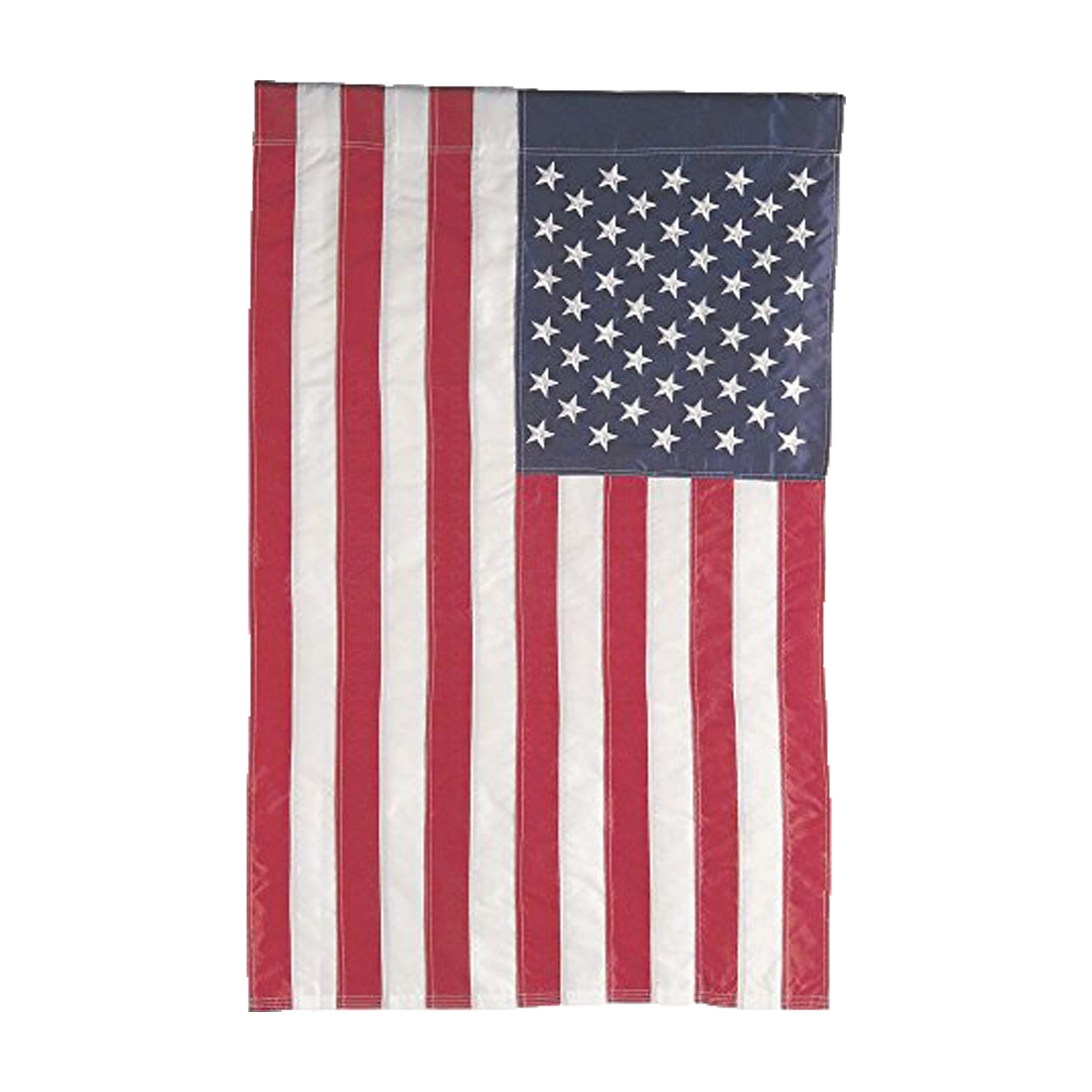 Evergreen 2 pcs American Flags with 2 Flag Stands | Set of 4 | Garden Flags 12x18 Double Sided | Patriotic House Flags For Outside | Small American Flag Garden Size | Embroidered Stars and Stripes | USA Residential or Commercial
