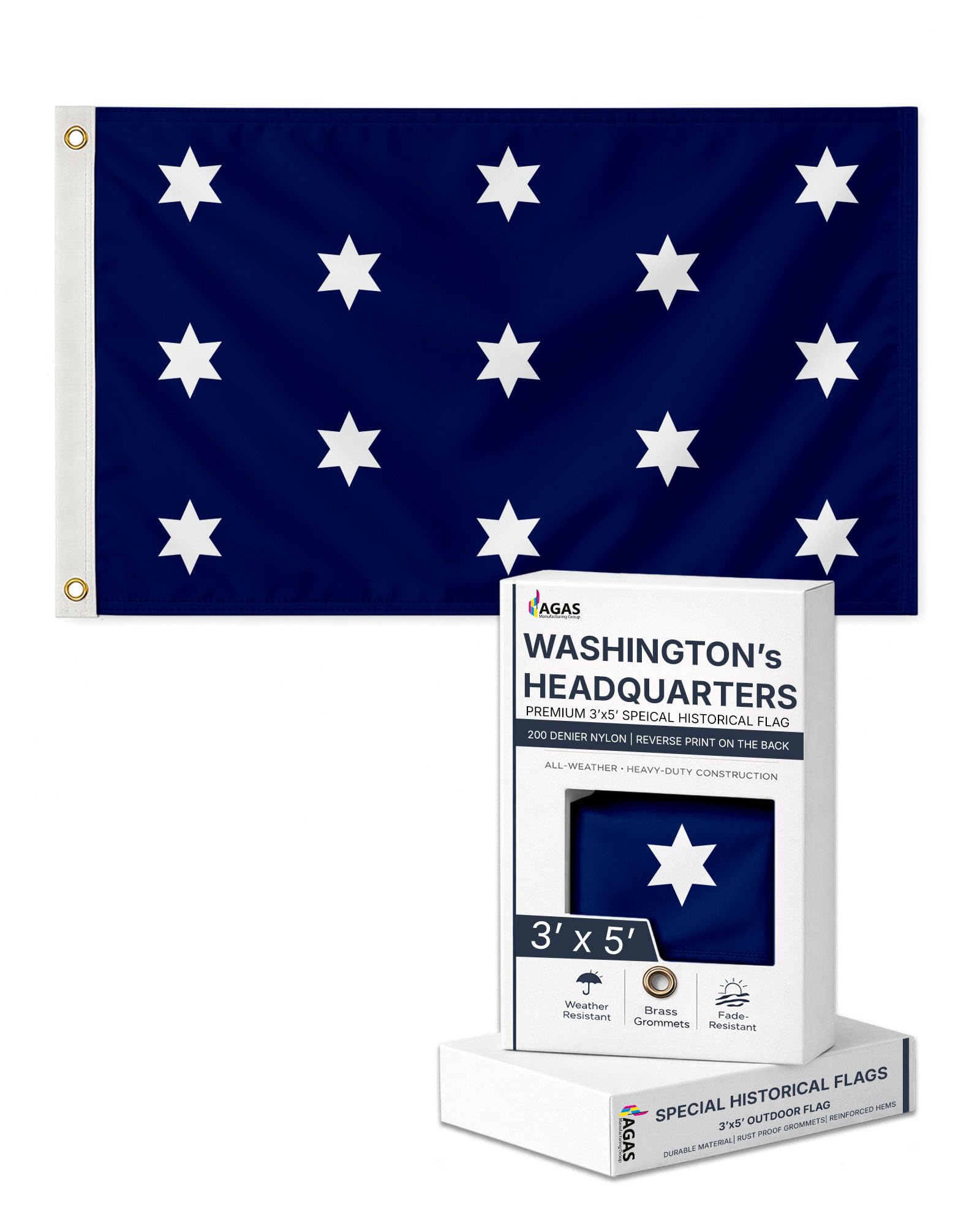 AGAS 3X5 Ft US Sons of Liberty Rebellious Stripes American Revolution History Flags - Printed 200D Nylon with Brass Grommets United States Historical Flag