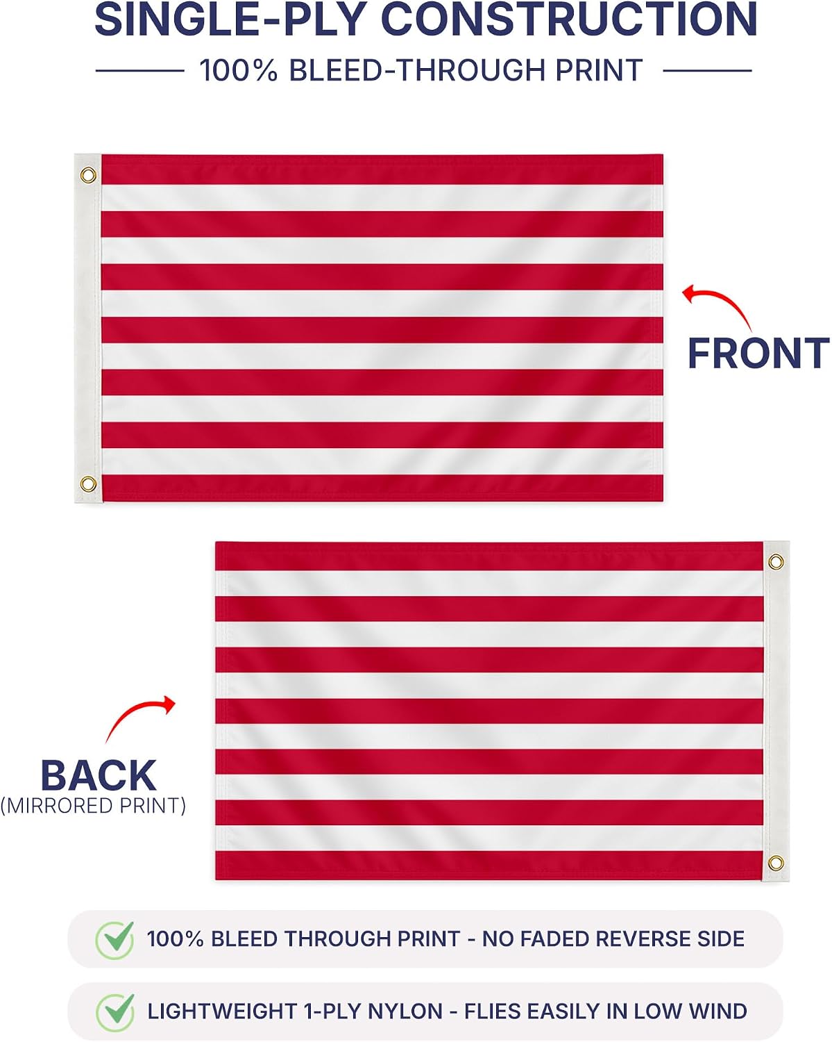 AGAS 3X5 Ft US Sons of Liberty Rebellious Stripes American Revolution History Flags - Printed 200D Nylon with Brass Grommets United States Historical Flag