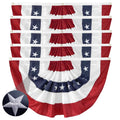 3 Pack Patriotic Red White Blue USA Bunting Banner for 4th of July & Memorial Day Outdoor Decor