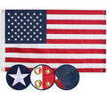 American Flag 4x6 Ft, Multipurpose Heavy Duty US Flag, 4 Brass Grommets, Embroidered Stars, Sewn Stripes, Outdoor Standard USA Flag, Bedroom, Room, Indoor Hanging American Flag For Wall