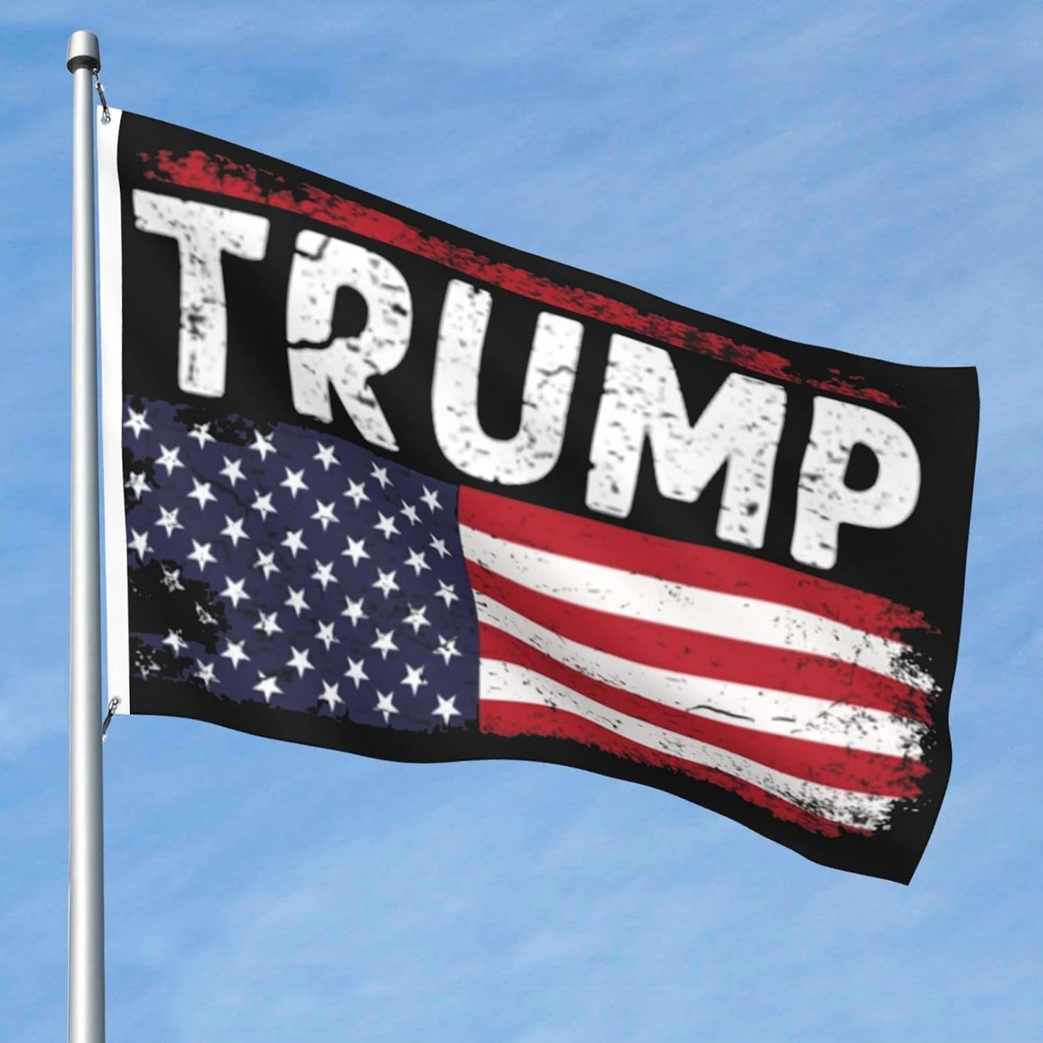Trump American Flag Design Flag Double Sided 5x8 Ft Heavy Duty Flag Outdoor Durable Decoration with Rust-Proof Metal Grommets