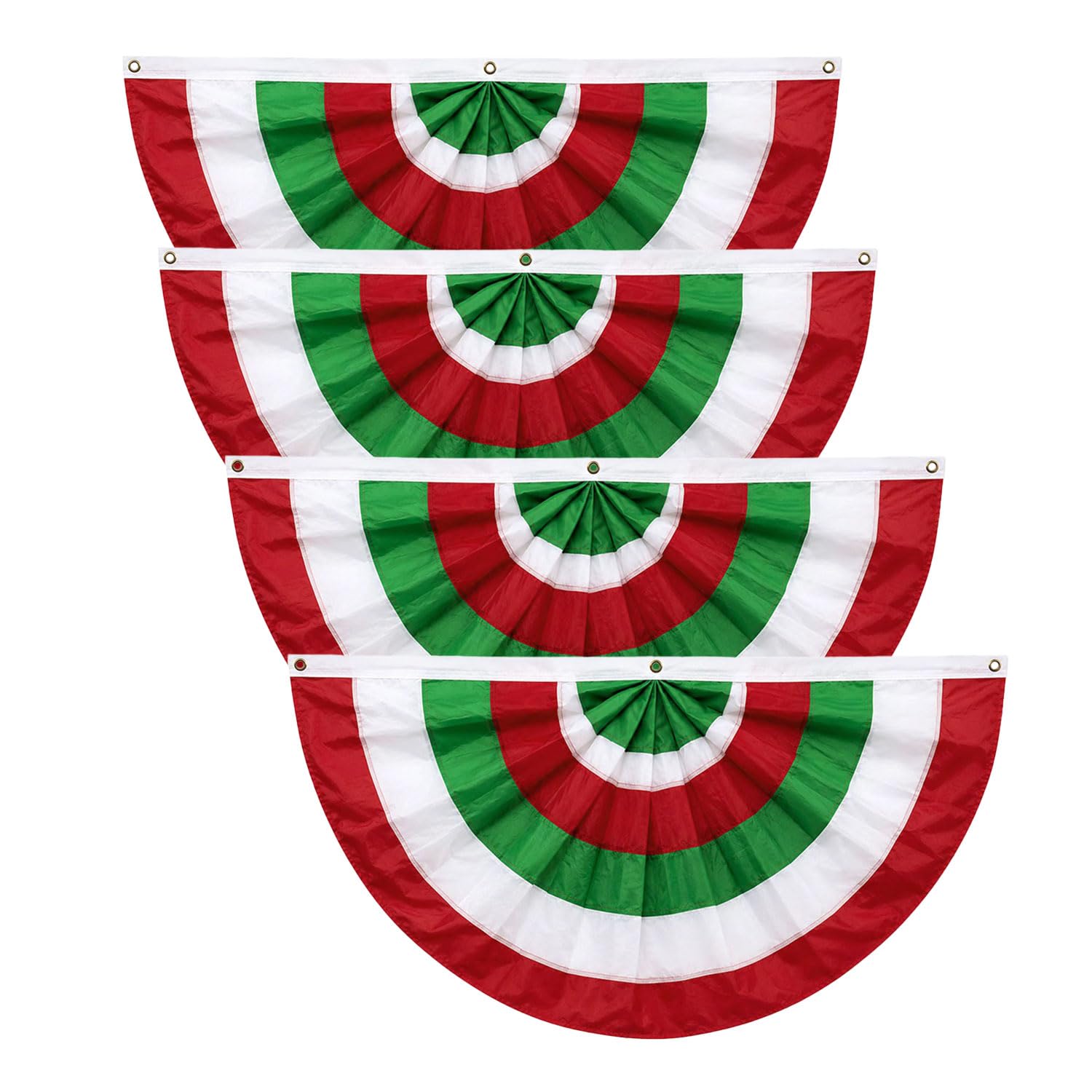 3 Pack Patriotic Red White Blue USA Bunting Banner for 4th of July & Memorial Day Outdoor Decor