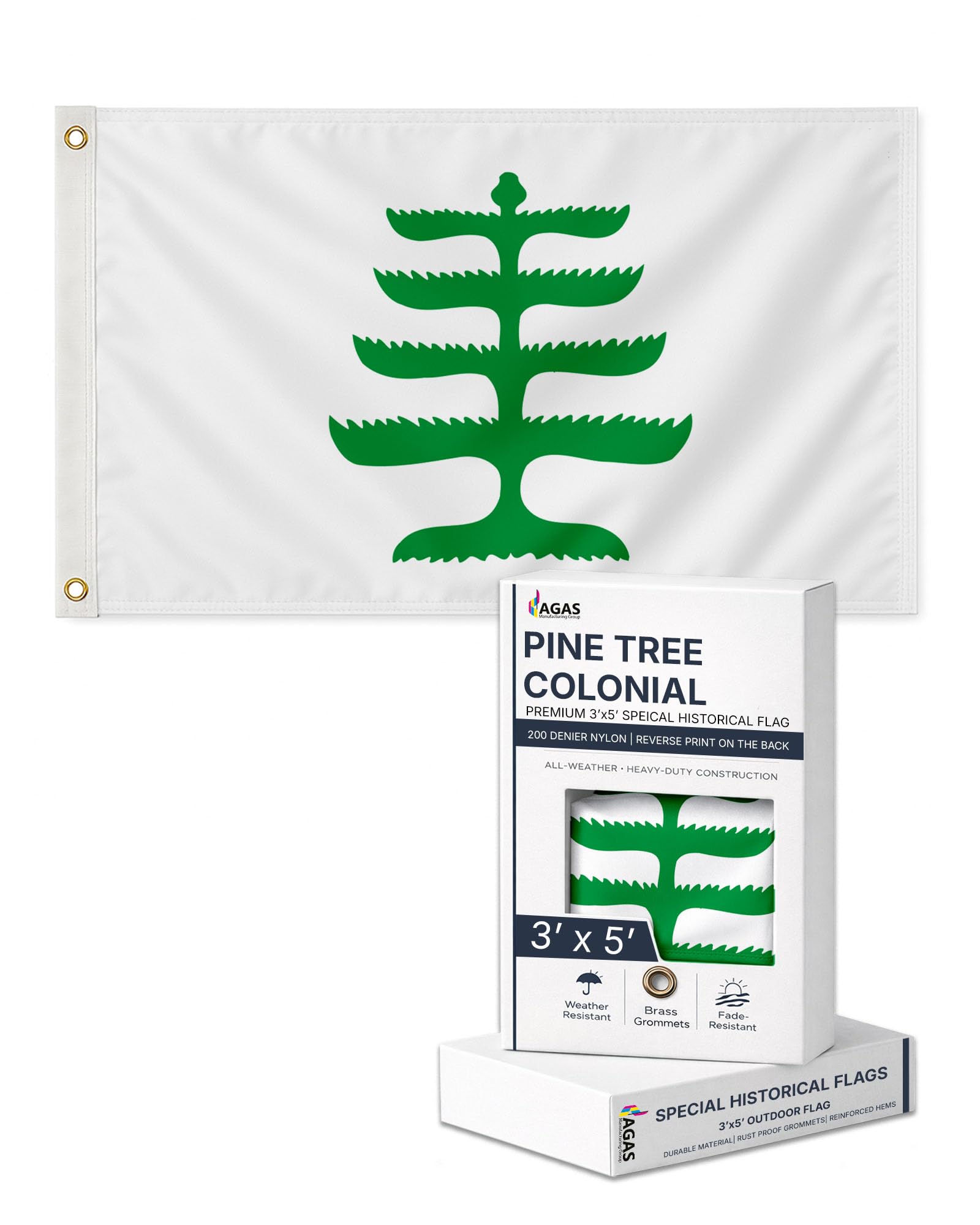 AGAS 3X5 Ft US Sons of Liberty Rebellious Stripes American Revolution History Flags - Printed 200D Nylon with Brass Grommets United States Historical Flag