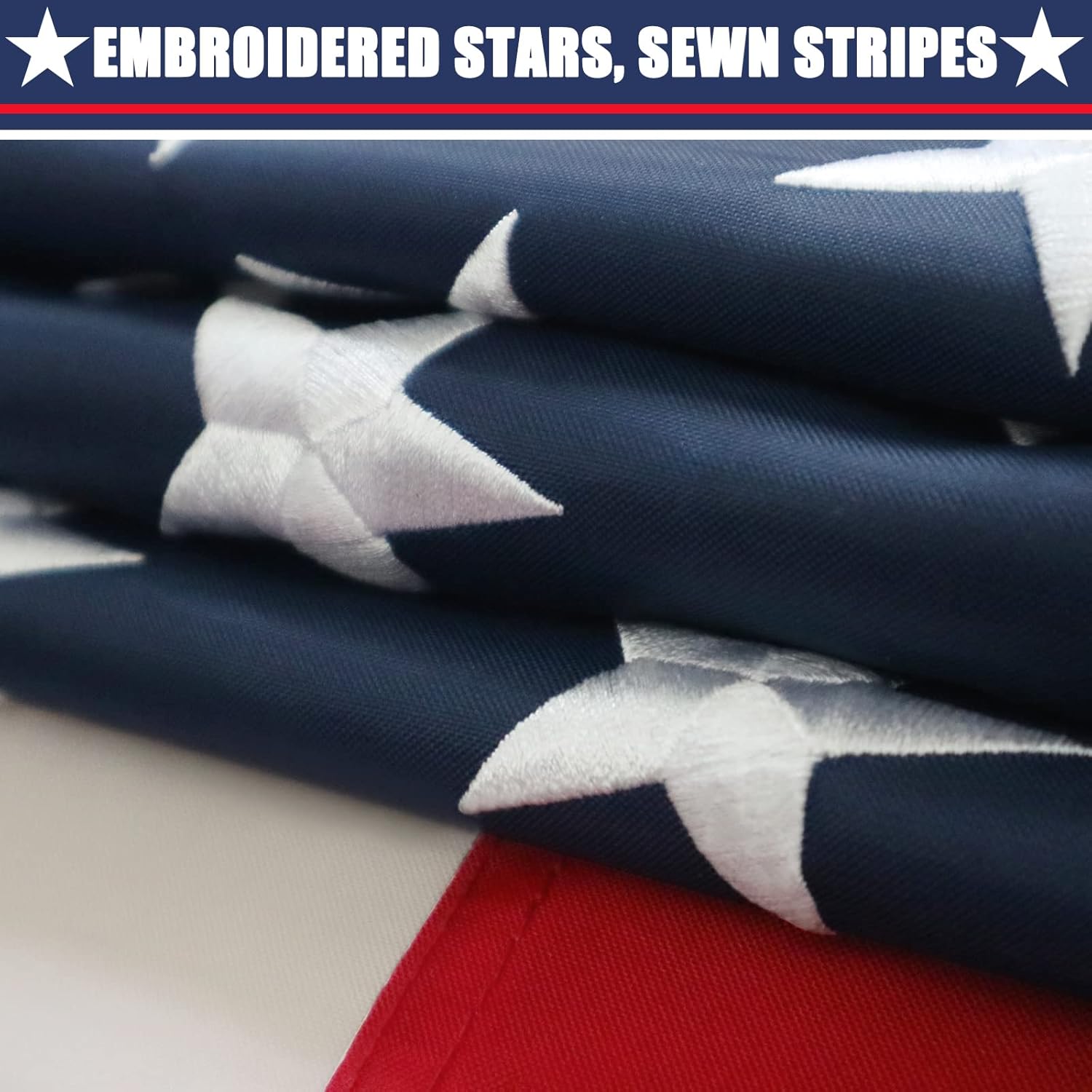 American Flag 4x6 Ft, Multipurpose Heavy Duty US Flag, 4 Brass Grommets, Embroidered Stars, Sewn Stripes, Outdoor Standard USA Flag, Bedroom, Room, Indoor Hanging American Flag For Wall