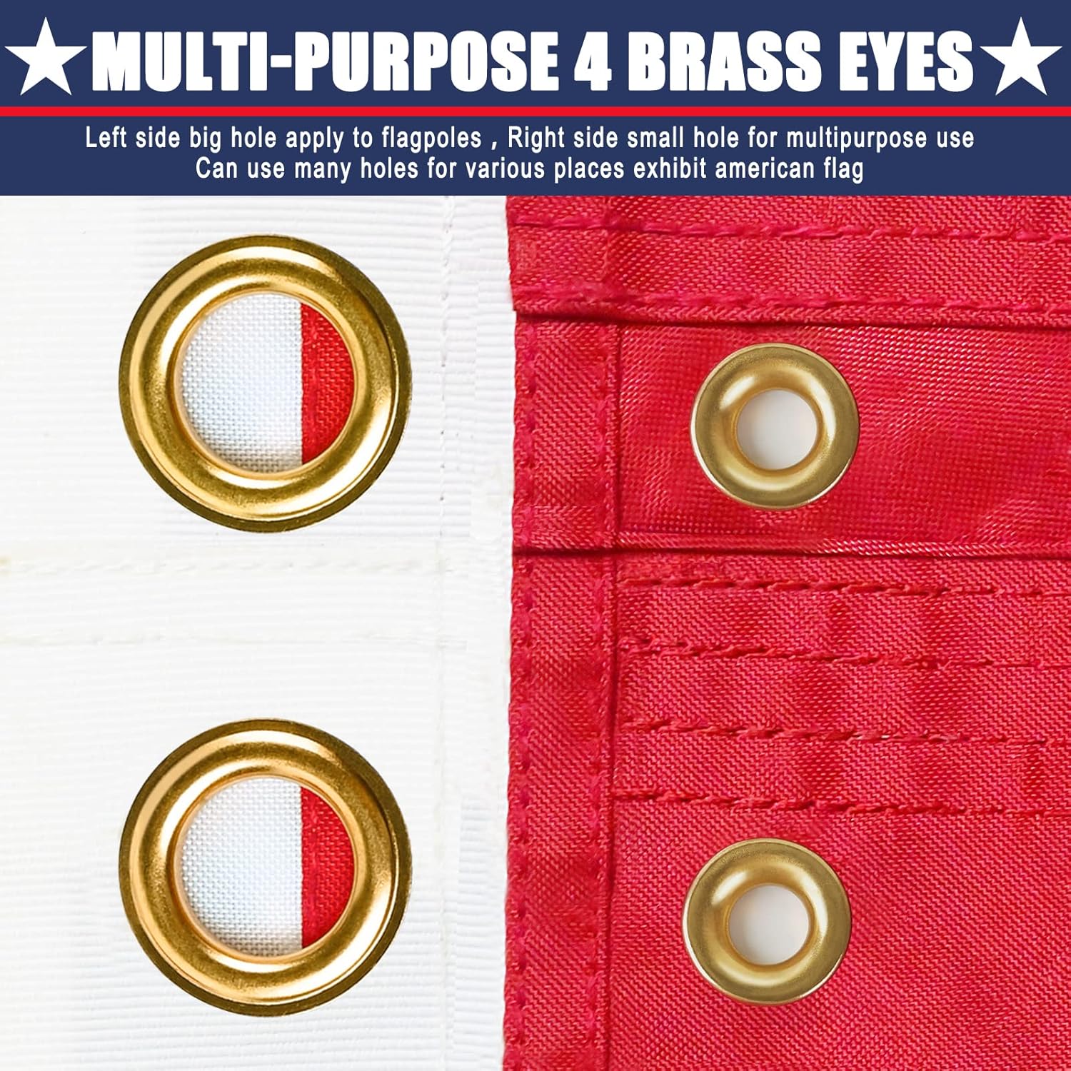 American Flag 4x6 Ft, Multipurpose Heavy Duty US Flag, 4 Brass Grommets, Embroidered Stars, Sewn Stripes, Outdoor Standard USA Flag, Bedroom, Room, Indoor Hanging American Flag For Wall