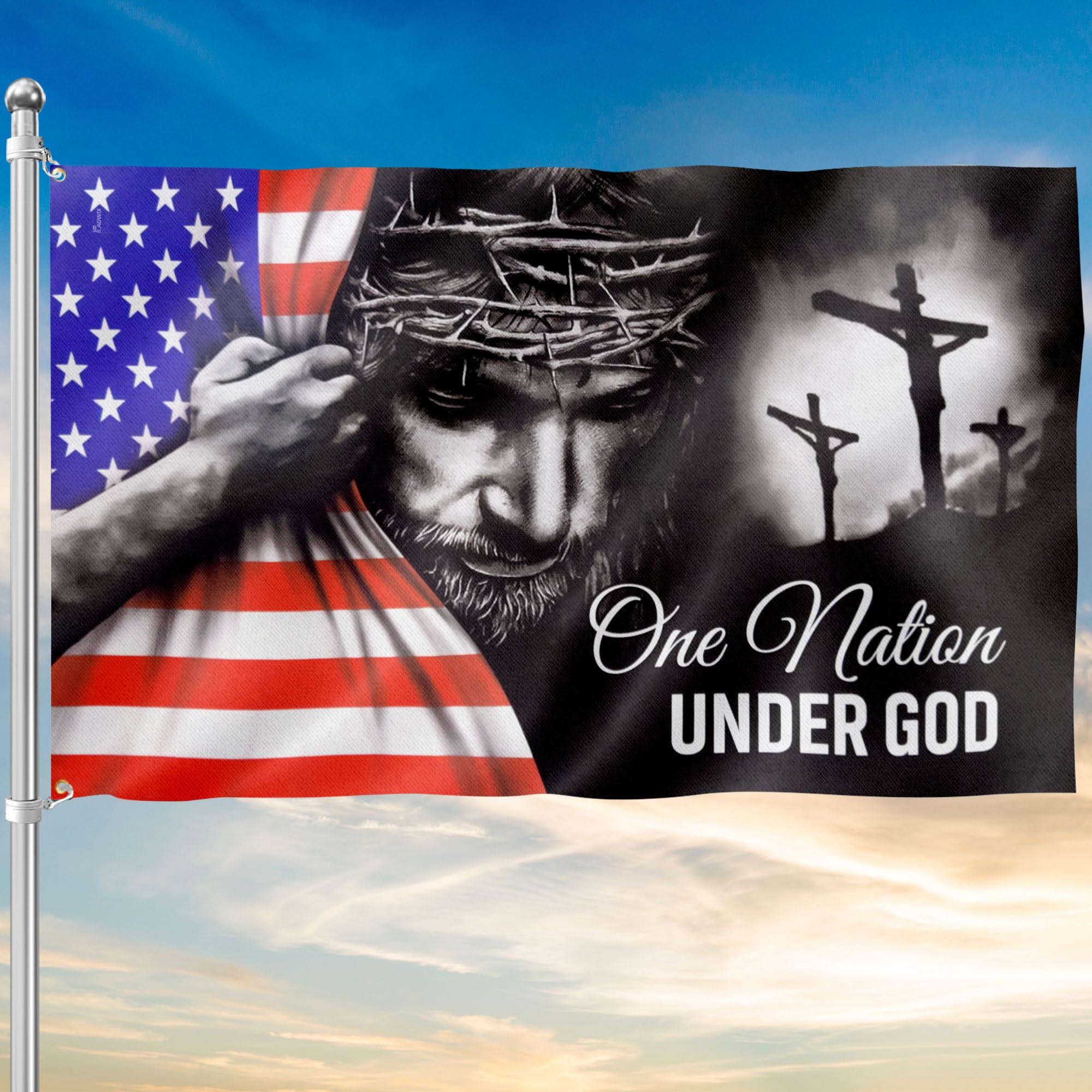FLAGWIX American Flag - We The People Betsy Ross 1776 An Appeal To Heaven Pine Tree Flag TPT1923F, House Flag (29.5" x 39.5") - USA Flags Premium Polyester - Decorative Indoor Outdoor Flag