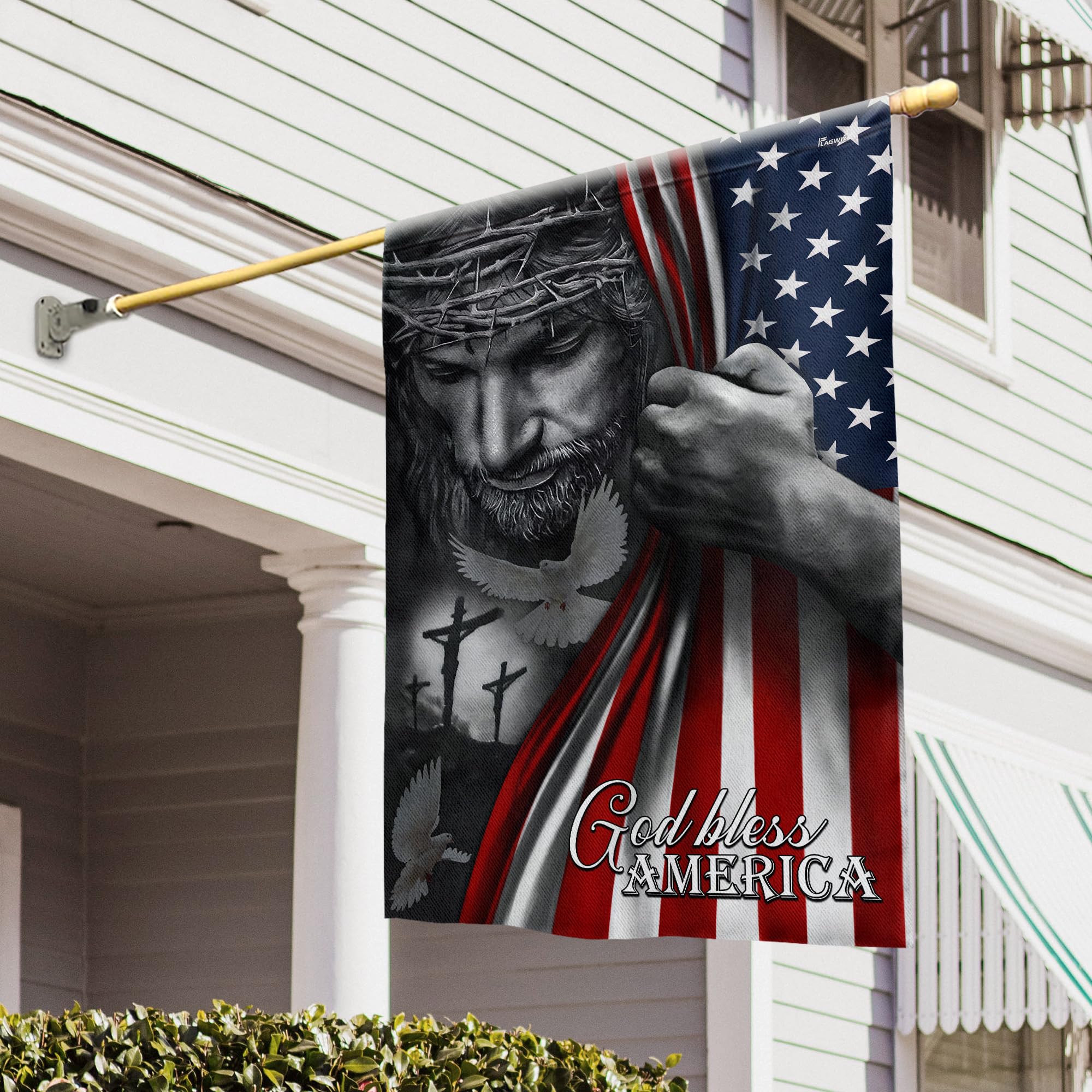 FLAGWIX American Flag - We The People Betsy Ross 1776 An Appeal To Heaven Pine Tree Flag TPT1923F, House Flag (29.5" x 39.5") - USA Flags Premium Polyester - Decorative Indoor Outdoor Flag