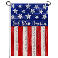 Artofy God Bless America 4th of July Home Decorative House Flag, Garden Yard American Stars Stripes Outside Decor, USA Patriotic Outdoor Large Burlap Decoration Double Sided 28 x 40